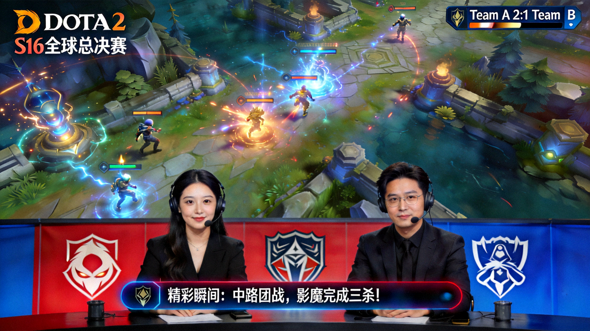 DOTA2 s16 全球总决赛高清中文解说直播画面
